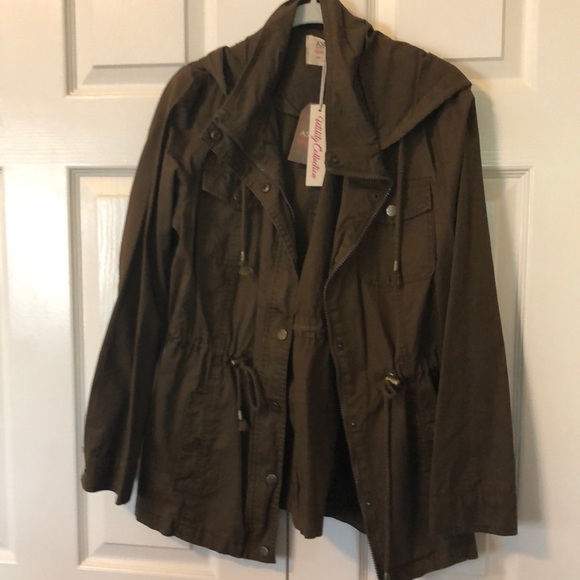 Stylish brown hooded jacket - Picture 2 of 5